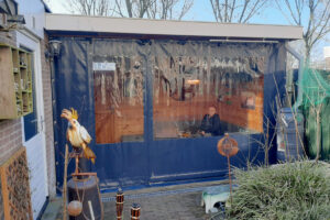 Plastic scherm voor veranda