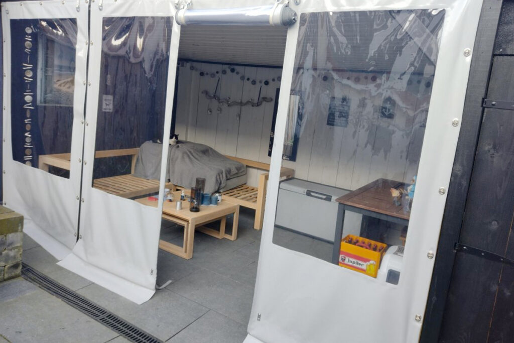 Verandazeil met rits