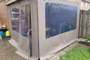 Verandazeil met rits