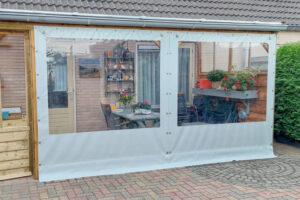 Verandazeil met raam