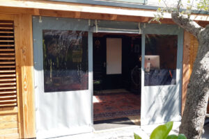 Verandazeil met raam en deur