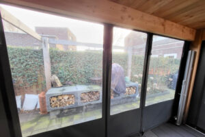 Overkapping zeil oprolbaar