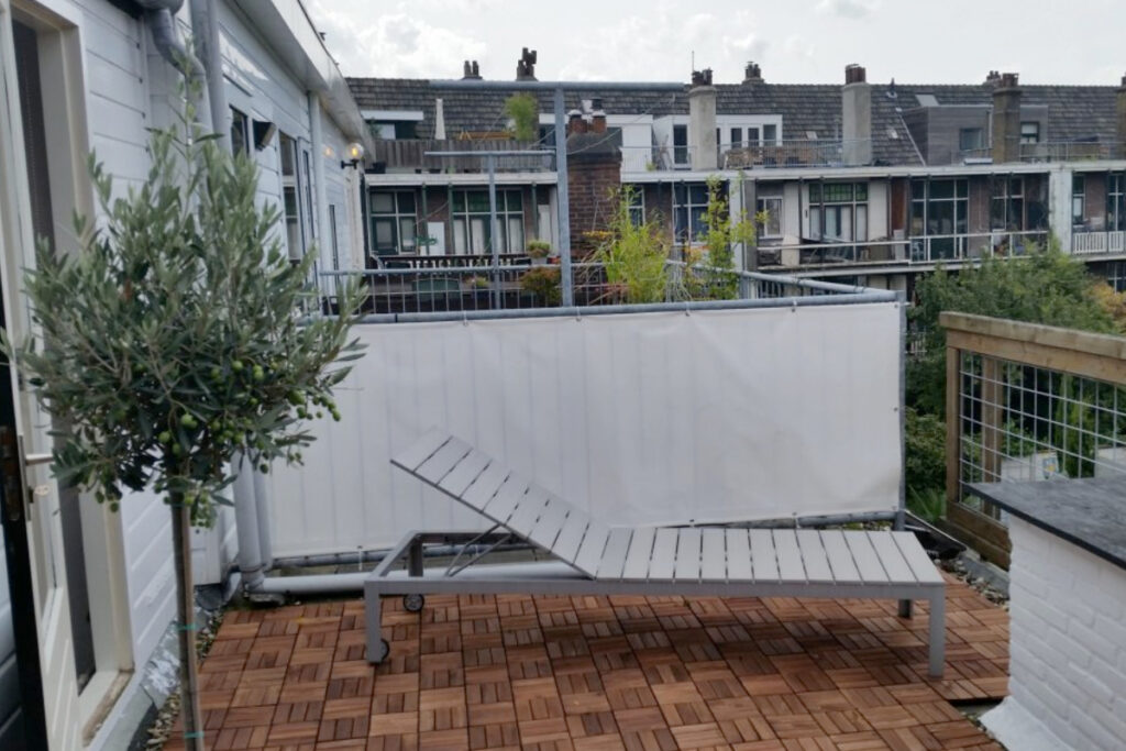 Spandoek voor balkonhekken