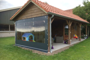 Balkon privacy doek van stevig materiaal